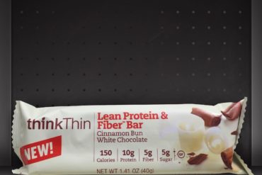thinkThin Cinnamon Bun White Chocolate Lean Protein & Fiber Bar