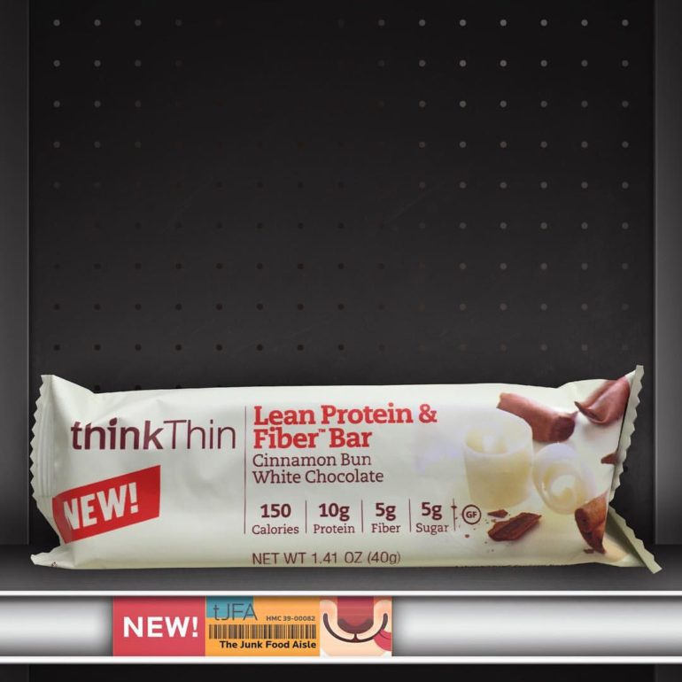 thinkThin Cinnamon Bun White Chocolate Lean Protein & Fiber Bar