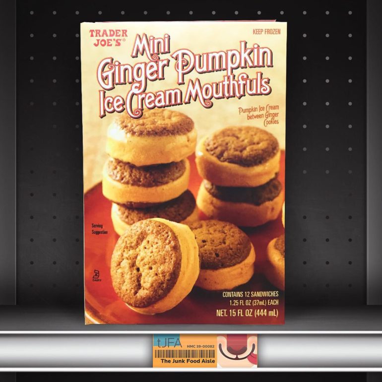 Trader Joe's Mini Ginger Pumpkin Ice Cream Mouthfuls