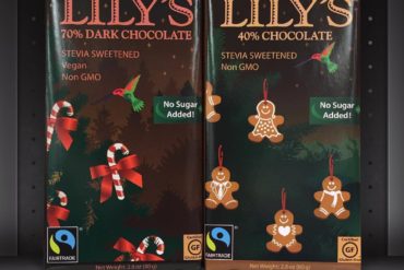 Lilly's Candy Cane Dark Chocolate and Gingerbread Chocolate Bars