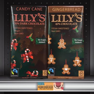 Lilly's Candy Cane Dark Chocolate and Gingerbread Chocolate Bars