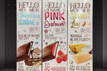Lindt "Hello My Name Is" Filled Chocolate Bars