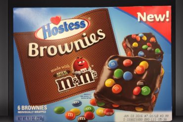 Hostess Brownies made with M&M's