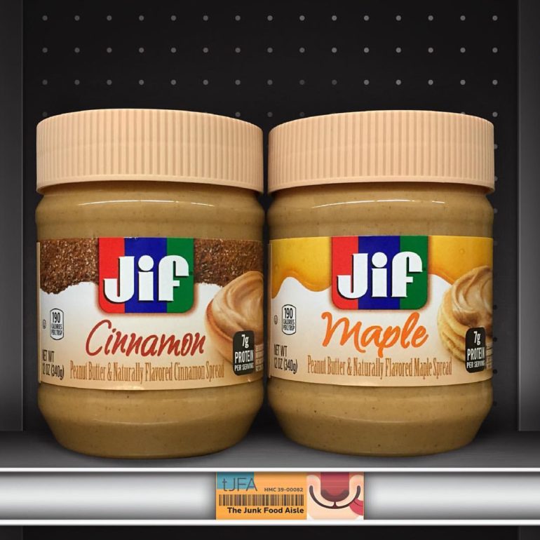 Jif Cinnamon and Maple Peanut Butter Spreads