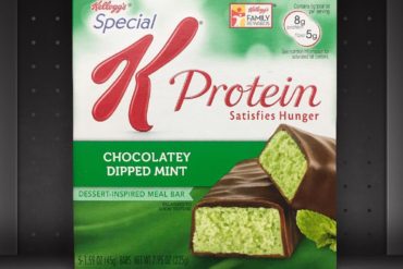 Chocolatey Dipped Mint Special K Protein Bars