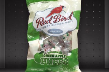 Red Bird Green Apple Puffs