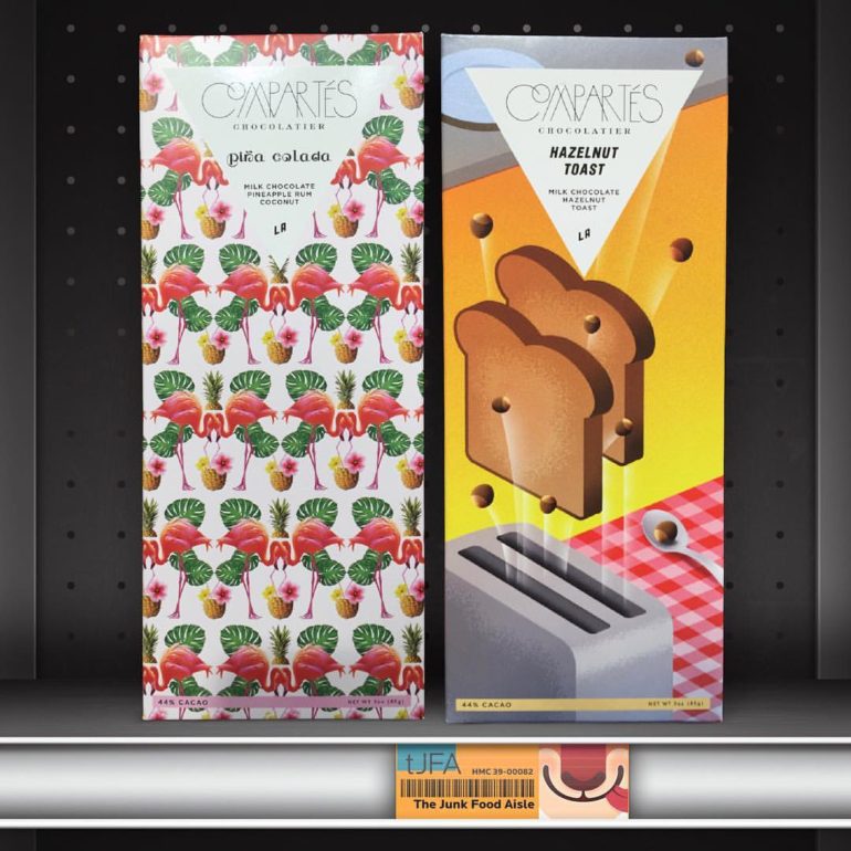 Compartés Piña Colada and Hazelnut Toast Chocolate Bars