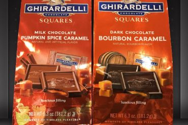 Dark Chocolate Bourbon Caramel & Milk Chocolate Pumpkin Spice Caramel Ghirardelli Squares