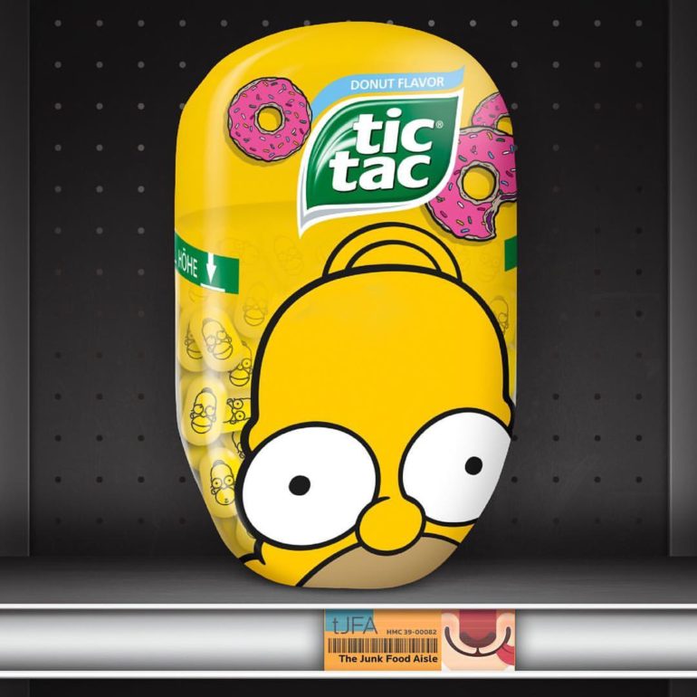 Donut Flavor Simpsons Tic Tacs