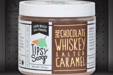 Tipsy Scoop Dark Chocolate Whiskey Salted Caramel Liquor-Infused Ice Cream