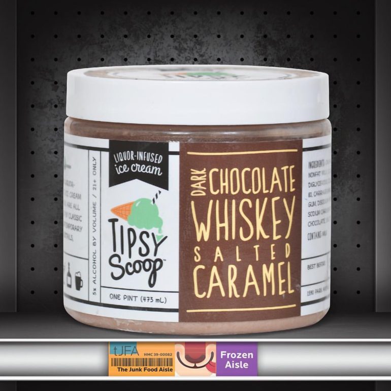Tipsy Scoop Dark Chocolate Whiskey Salted Caramel Liquor-Infused Ice Cream