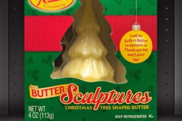 Keller’s Christmas Tree Shaped Butter Sculptures