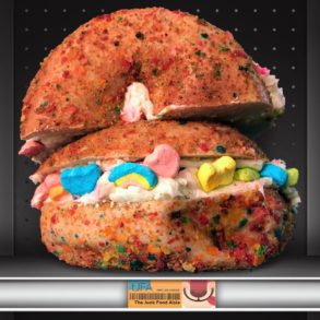 The Bagel Nook Fruity Pebble Bagel + Birthday Cake Cream Cheese