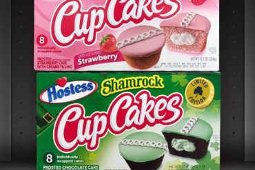 Strawberry & Shamrock Hostess Cup Cakes