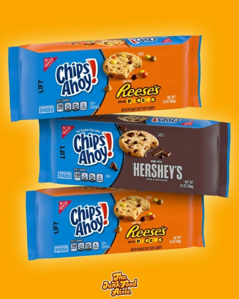 Chips Ahoy made with Reese’s Mini Pieces and Hershey’s!
