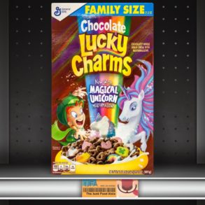 Chocolate Lucky Charms now with Magical Unicorn Marshmallows