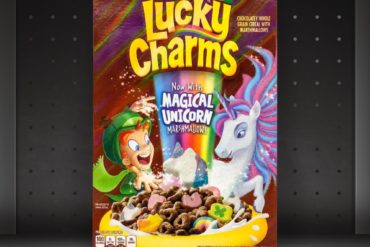 Chocolate Lucky Charms now with Magical Unicorn Marshmallows