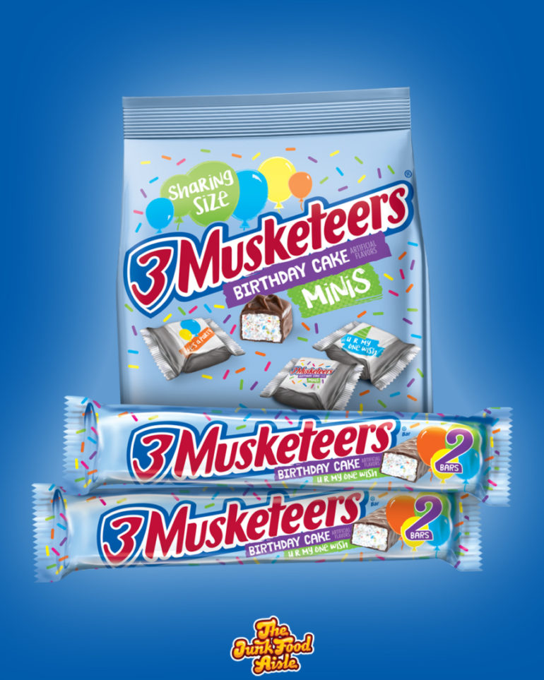 Coming Soon! Birthday Cake 3 Musketeers