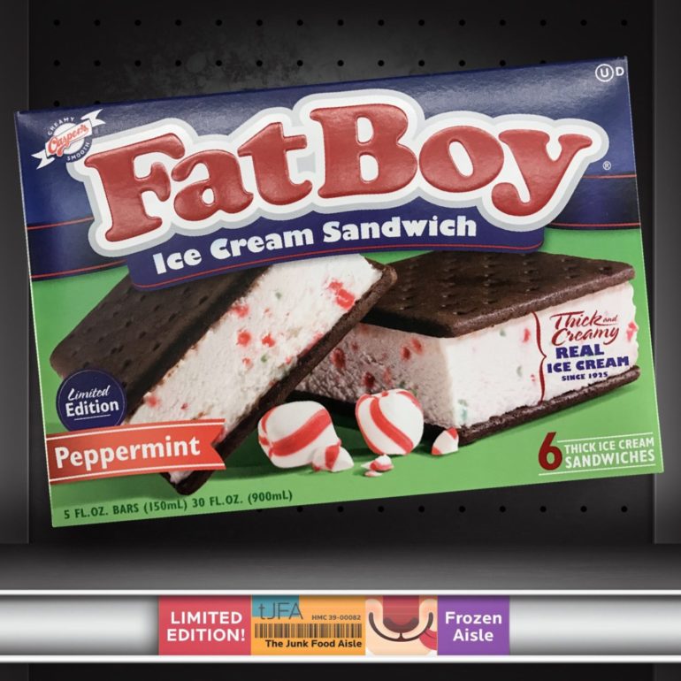 FatBoy Peppermint Ice Cream Sandwiches