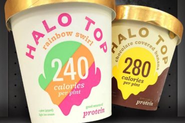 Halo Top Rainbow Swirl and Chocolate Covered Banana