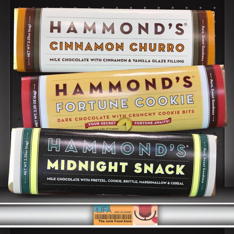 Hammond’s Cinnamon Churro, Fortune Cookie, and Midnight Snack Chocolate Bars