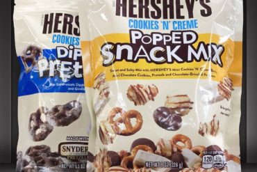 Hershey’s Cookies ‘n’ Creme Popped Snack Mix and Dipped Pretzels