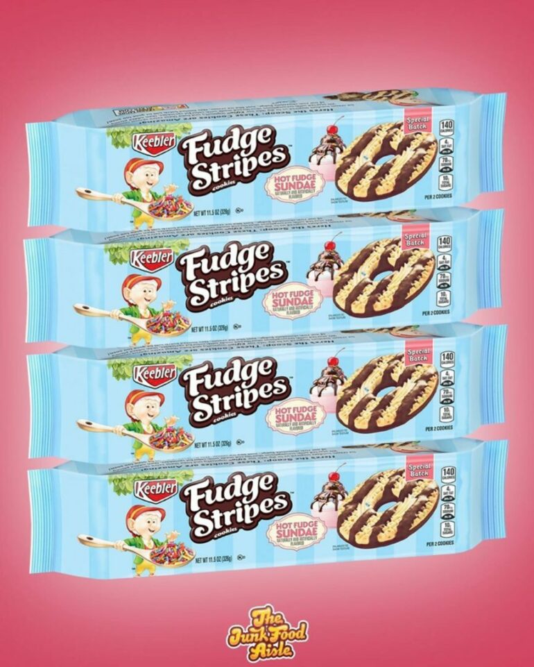 Hot Fudge Sundae Fudge Stripes Cookies!