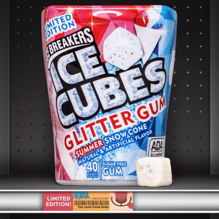 Ice Breakers ICE CUBES Glitter Gum Summer Snow Cone