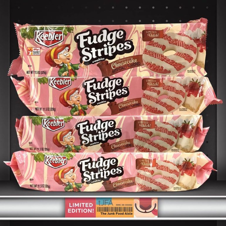 Keebler Strawberry Cheesecake Fudge Stripes Cookies