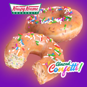 Krispy Kreme Celebrates Birthday with Glazed Confetti Doughnut