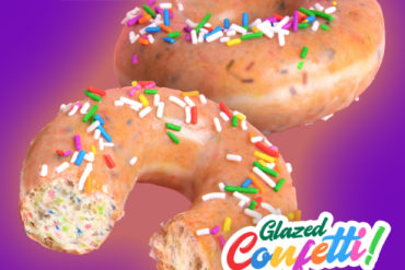Krispy Kreme Celebrates Birthday with Glazed Confetti Doughnut