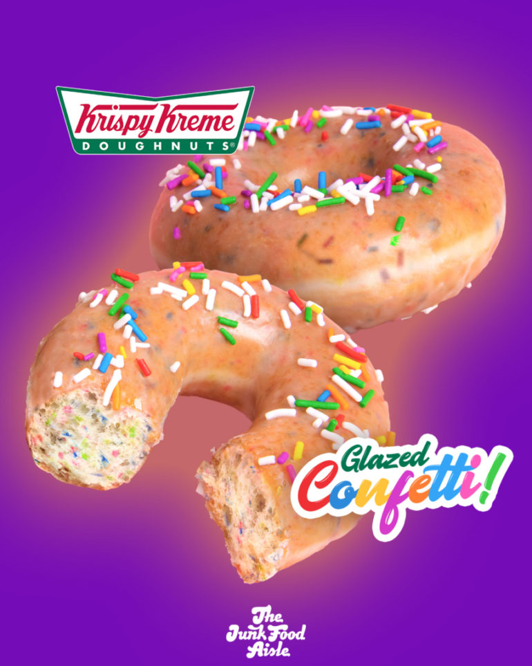 Krispy Kreme Celebrates Birthday with Glazed Confetti Doughnut