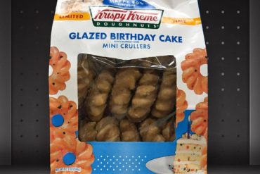 Krispy Kreme Glazed Birthday Cake Mini Crullers