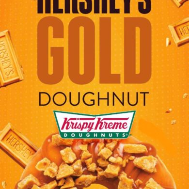 Krispy Kreme Hershey’s Gold Doughnut