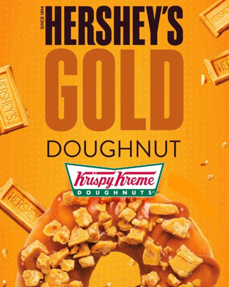 Krispy Kreme Hershey’s Gold Doughnut