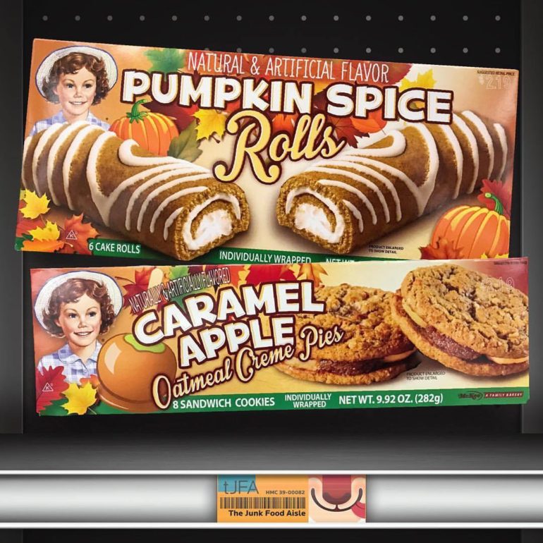 Little Debbie Pumpkin Spice Rolls and Caramel Apple Oatmeal Creme Pies