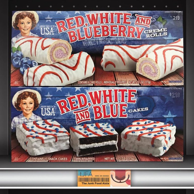 Little Debbie Red, White and Blue Cakes & Red, White and Blueberry Creme Rolls