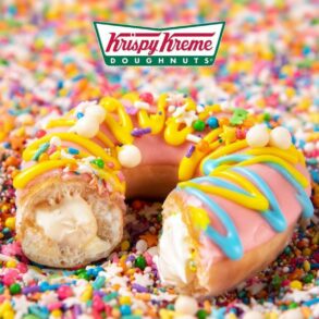 Original Filled Birthday Batter Krispy Kreme Doughnuts Will Be Available Next Week!