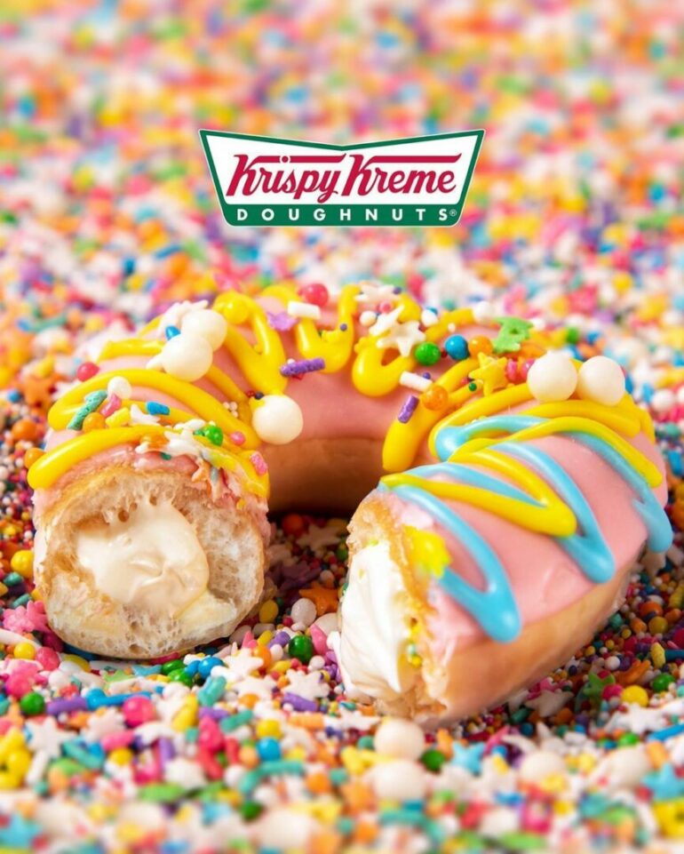 Original Filled Birthday Batter Krispy Kreme Doughnuts Will Be Available Next Week!