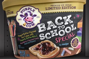 Purple Cow Back to School Special Ice Cream