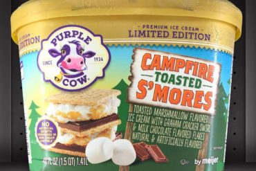 Purple Cow Campfire Toasted S'mores Ice Cream