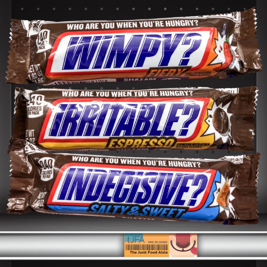 Snickers Fiery, Espresso, and Salty & Sweet - The Junk Food Aisle
