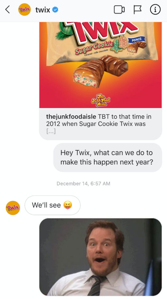 Hey Twix, what can we do to make this happen next year? - We'll see :-P